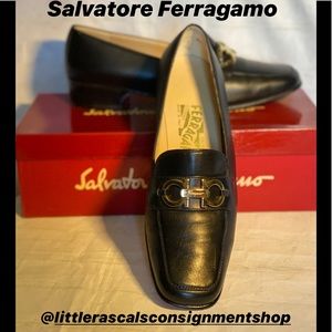 Salvatore Ferragamo Nero Nappa Calf Black sz 8.5